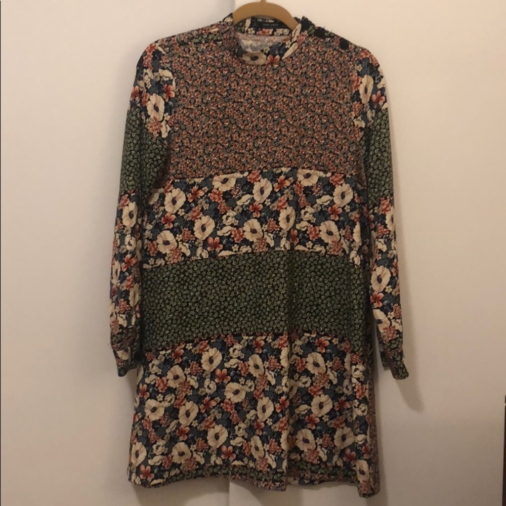 COPY - Zara 70s inspired mock neck Fall 2017 dress